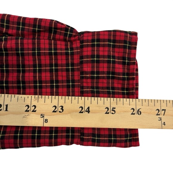 Ralph Lauren Red Black Plaid Button Down Shirt Men's L Cotton Long Sleeve Large - Picture 7 of 11